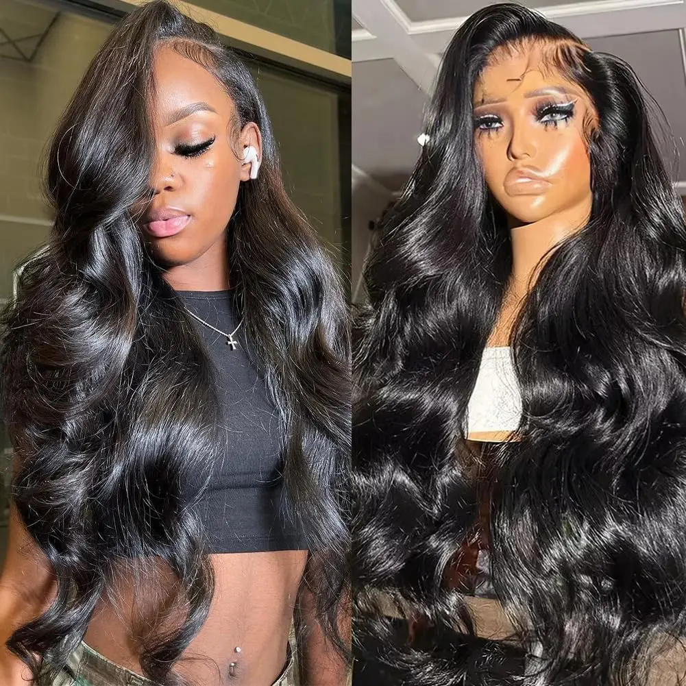 13x6 Lace Frontal Wig Body Wave Brazilian 32 36 Inch Body Wave Lace Front Human Hair Wigs For Black Women Pre Plucked