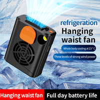 Portable bladeless outdoor camisole fan, portable belt clip, USB charging neck fan, small handheld waist hanging fan