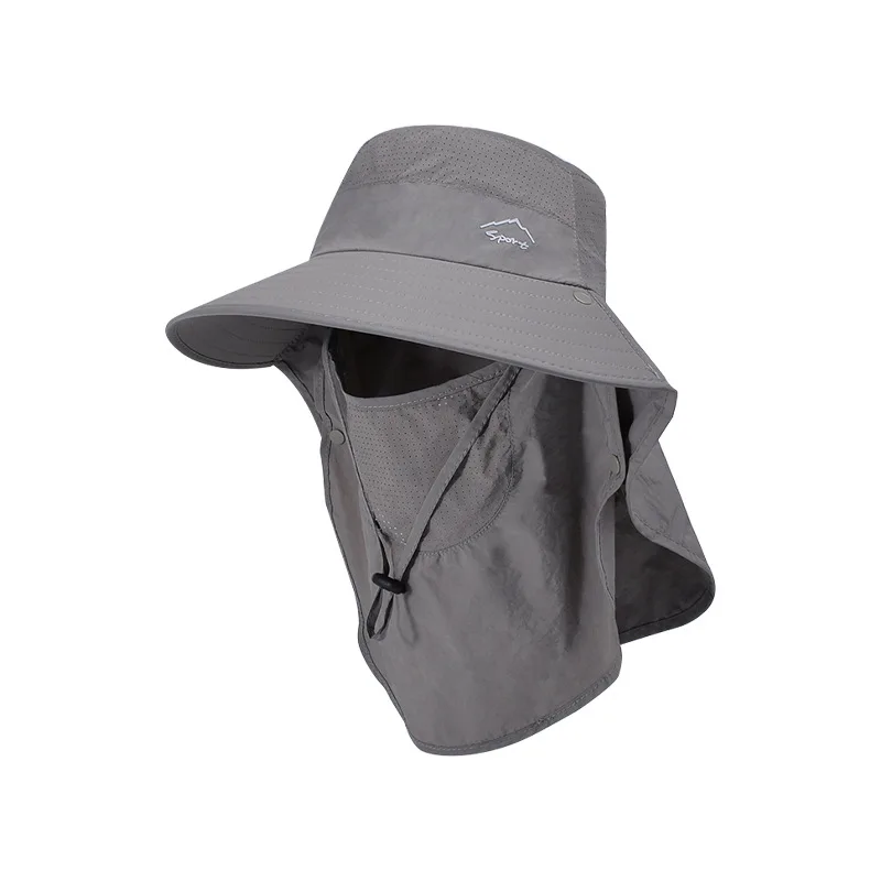 

Outdoor Quick Drying Sun Hats Men Summer Anti UV Bucket Hat With Neck Flap Male Breathable Fishing Hat Long Wide Brim Hiking Cap