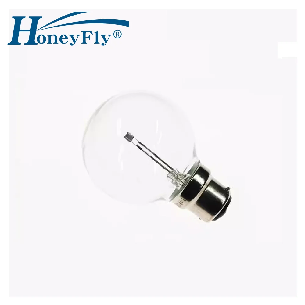 HoneyFly-bombilla de lámpara de calibre de tensión, luz indicadora de instrumento de iluminación de alambre de tungsteno, 12V, 100W, BA20D, B22, 60mm, 45mm