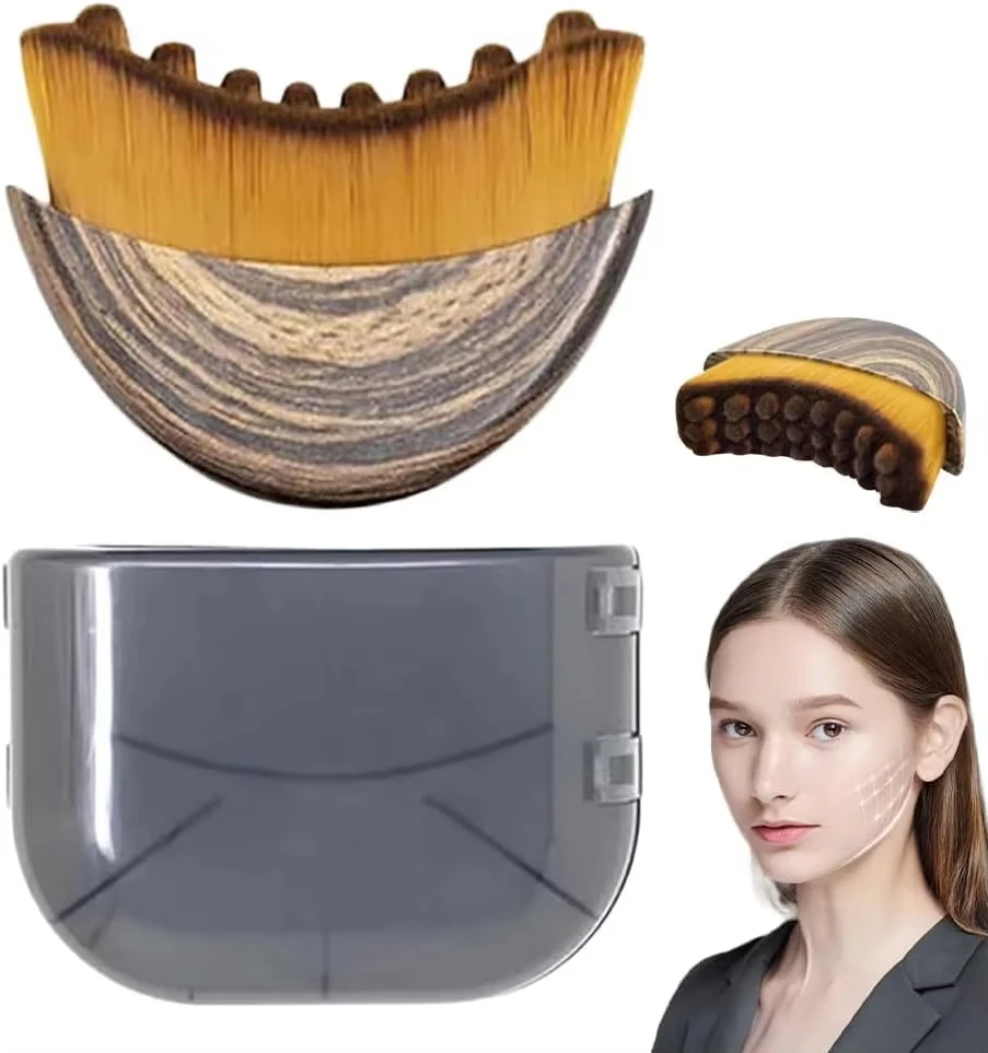 Lymphatic Contouring Facial Massage Brush, Chin And Jawline Shaping, V-Line Facial Drainage Massager, Precisely Conforms To The