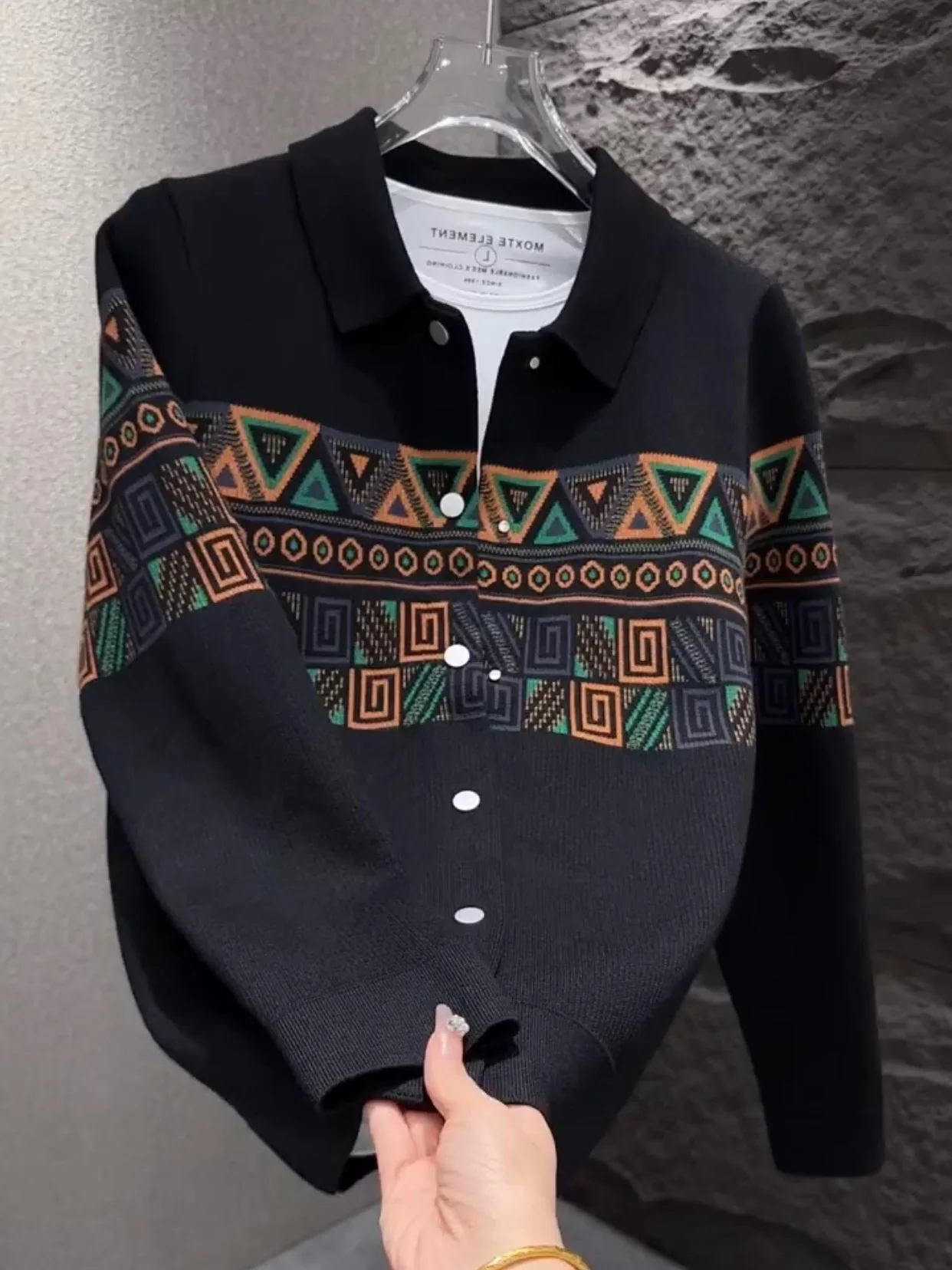 

Новый осенний мужской вязаный кардиган Slim Fit: модный молодежный универсальный свитер-жакет в корейском стиле для повседневной носки