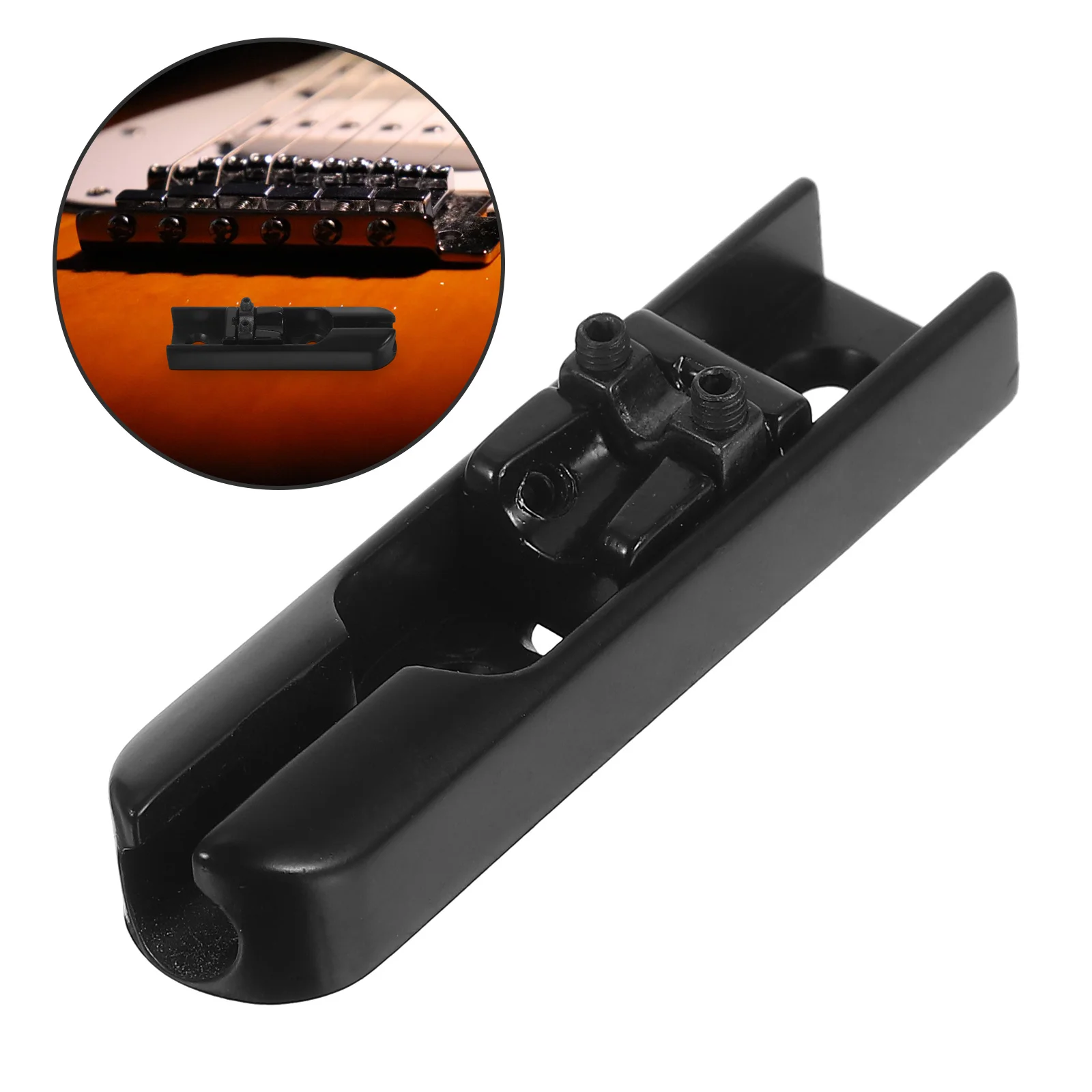 

Electric Bass Bridge For Headless Bass Metal Split String Black Finish Replacement Part Durable Instrument Repair Supply