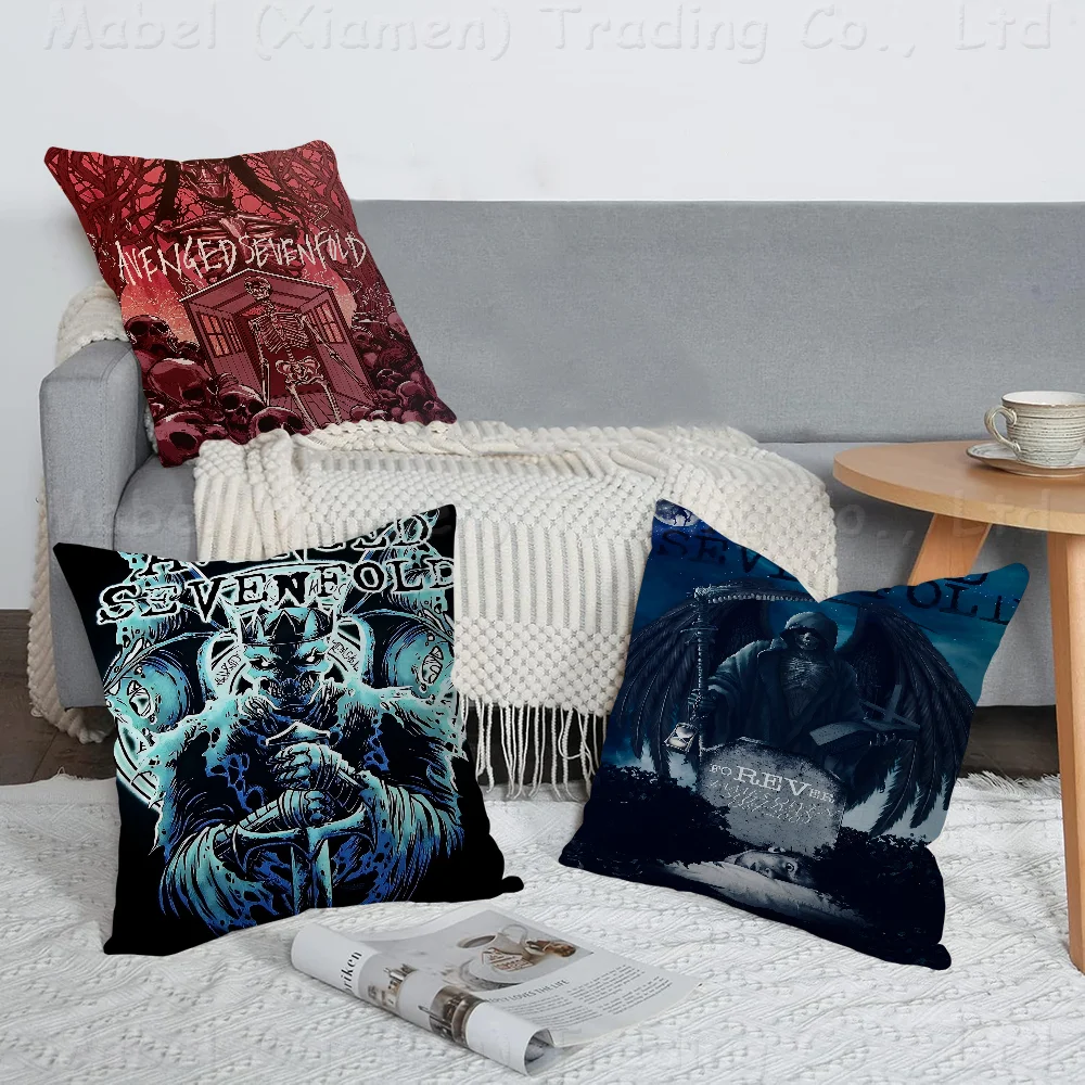 

A-Avenged S-Sevenfold Cushion Cover Car Throw Pillow Case For Sofa Car Christmas Gift 40x40cm 45x45cm