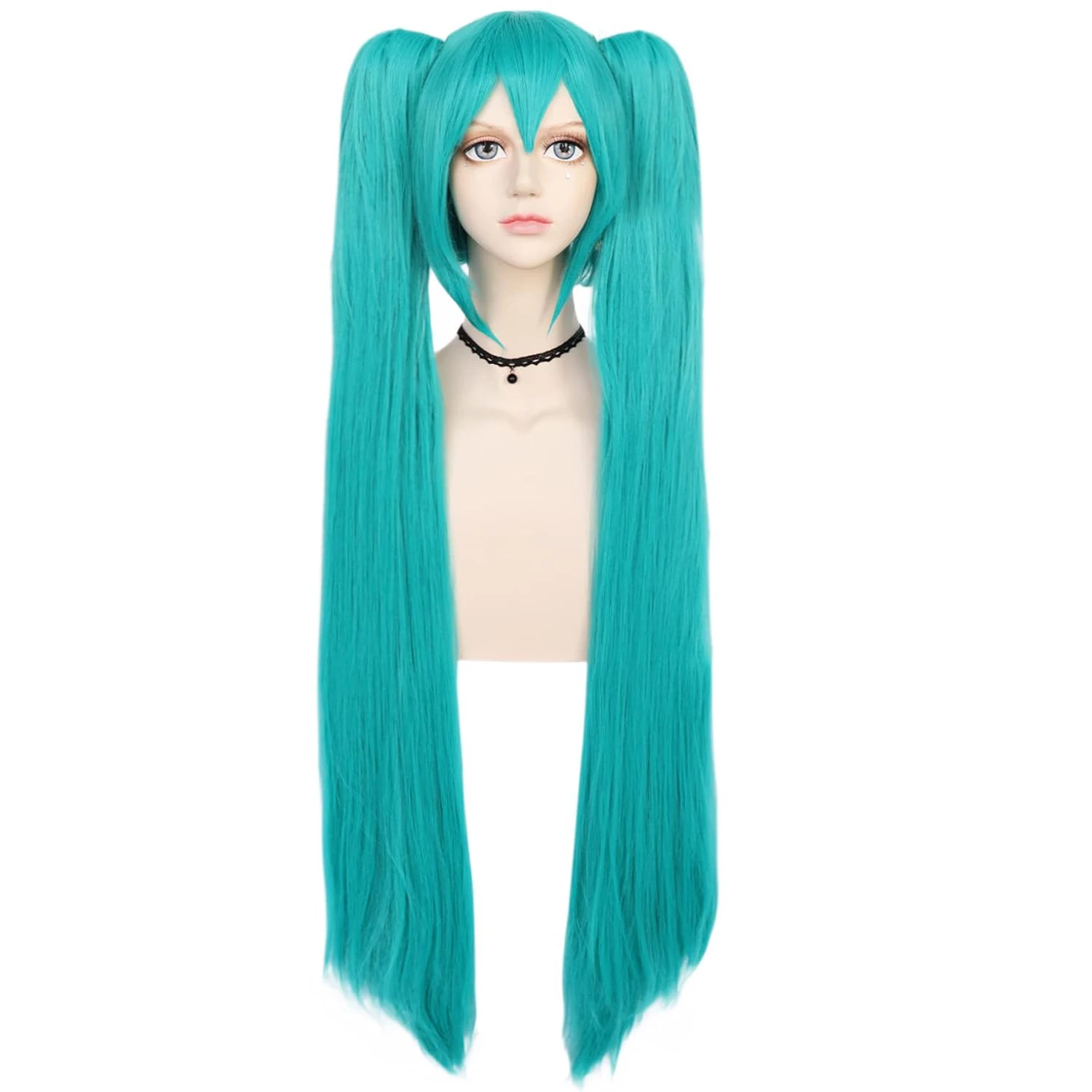 Green Teal Miku Double Ponytail Cosplay Wig