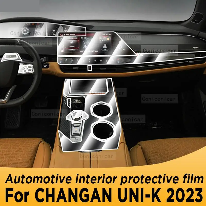 

For CHANGAN UNI-K 2023 Gearbox Panel Navigation Screen Automotive Interior TPU Protective Film Anti-Scratch Accessorie