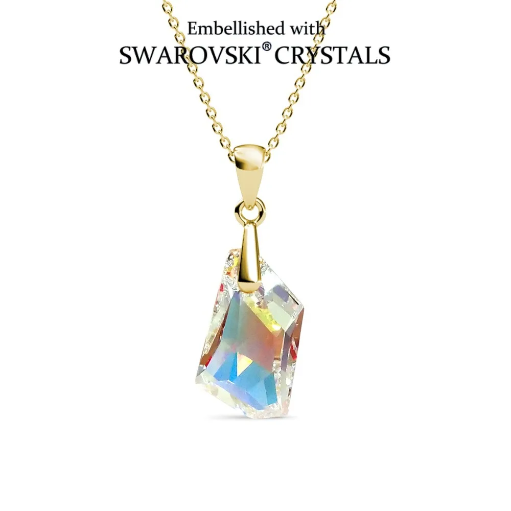 

Daisini Unset Stone Pendant Embellished with Swarovski Crystal Valentines Gift for Couples Dainty Necklace Jewelry Charm
