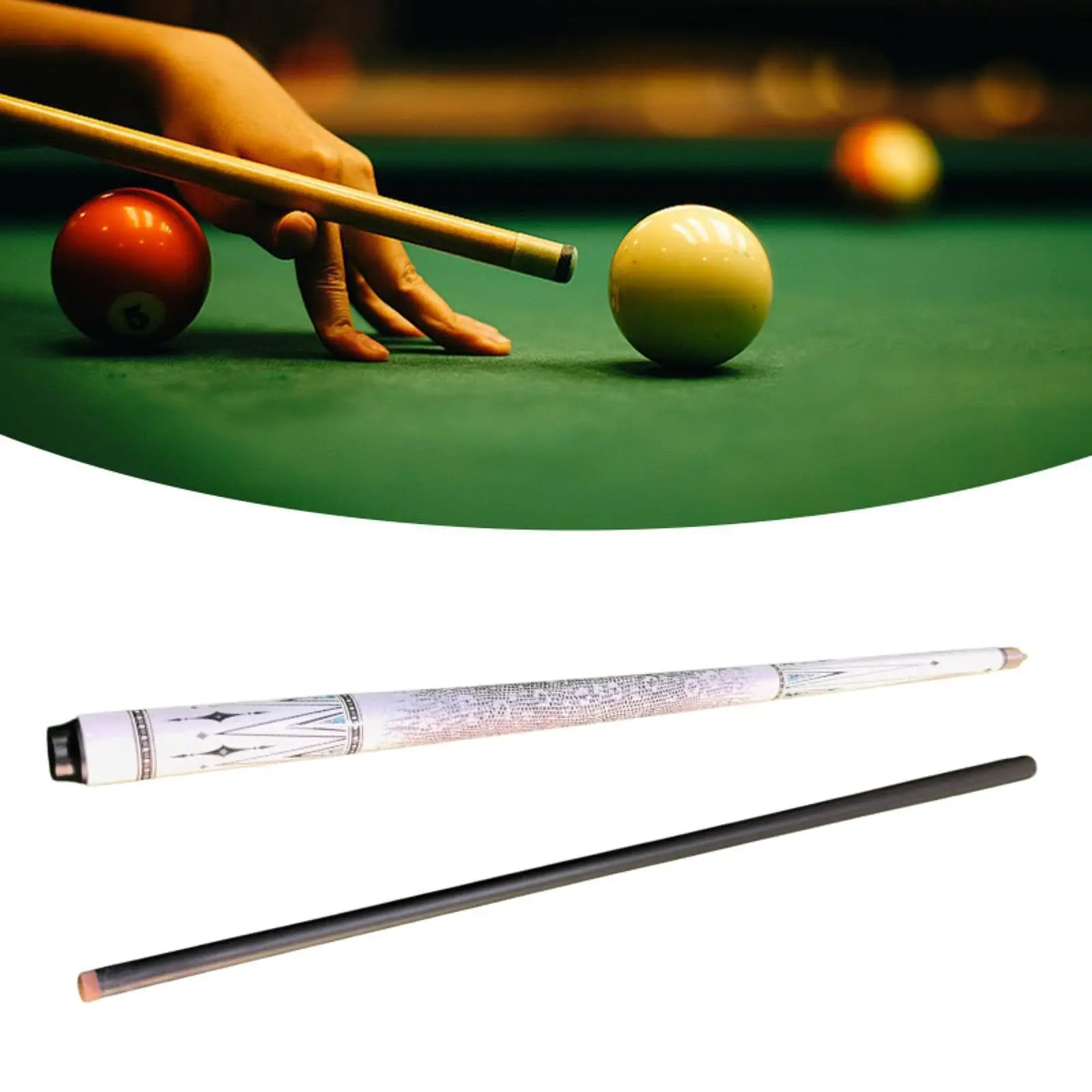 

Высококачественный бильярдный кий из углеродного волокна, двухсекционный, профессиональный аксессуар для бильярдной комнаты