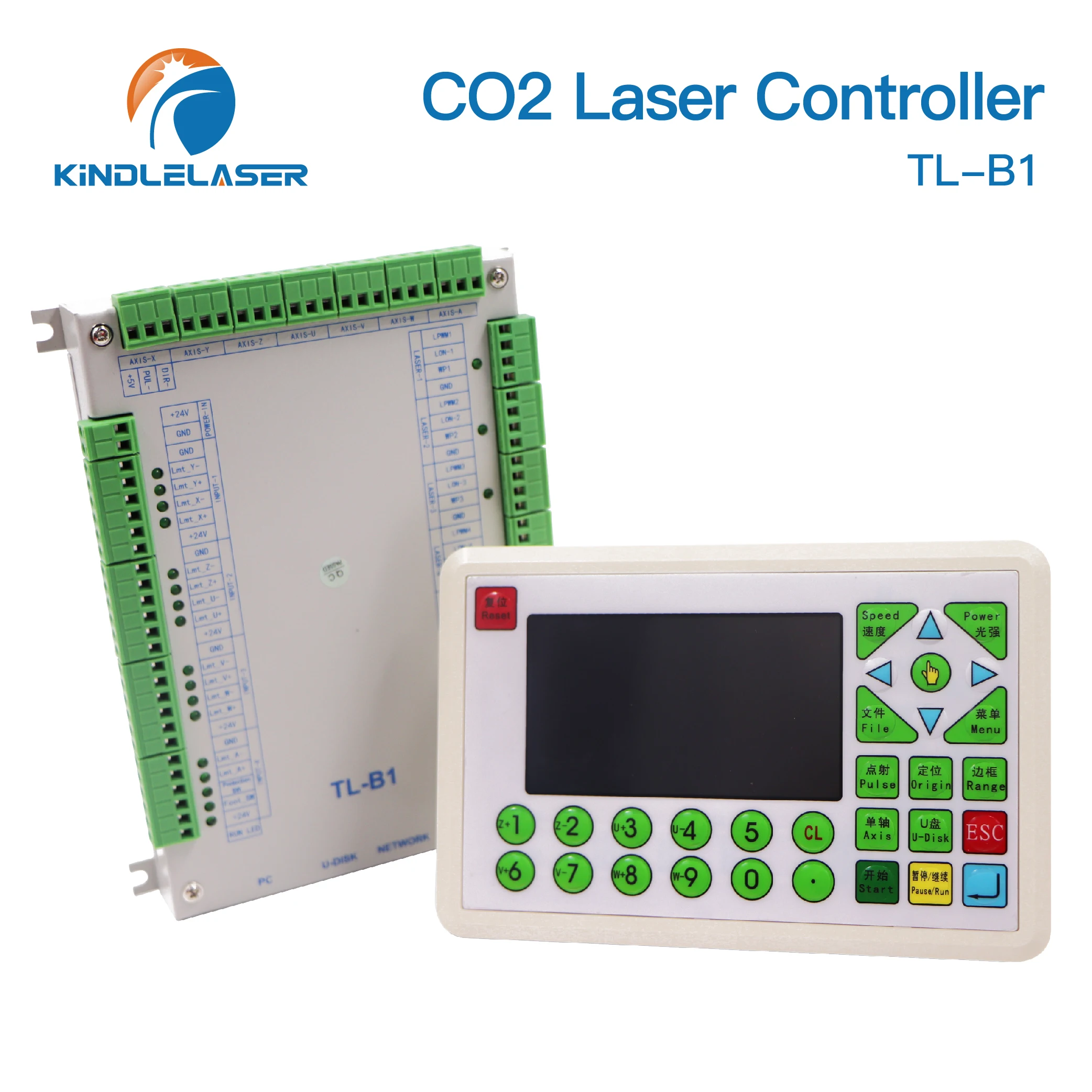 Kindlelaser Laser Controller System TL-B1 for Double-head Asynchronous Co2 Laser Engraving Cutting Machine