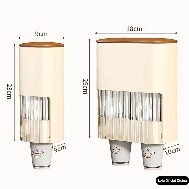 壁掛け式使い捨てカップホルダー-ペーパーカップオーガナイザーラック-ドリンクステーション-高級感-カップ収納-バーカウンター