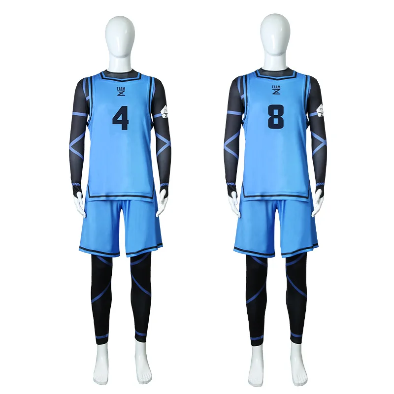 أزياء أنيمي بلو لوك التأثيرية Isagi Yoichi Bachira Meguru ملابس رياضية بذلة شعر مستعار جيرسي نادي كرة القدم حفلة لعب الأدوار