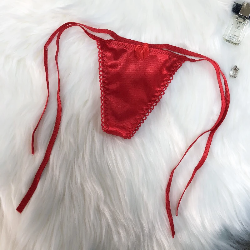 Custom Thong Name Women Sexy Side Tie Panties Customized Personalized G-string tanga Name Crystal Letters Girlfriend Gift