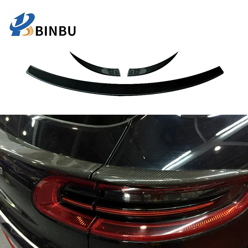 

FOR Porsche Macan carbon fiber rear spoiler middle wing Car modification upgrade Tail box cover decoration body kit