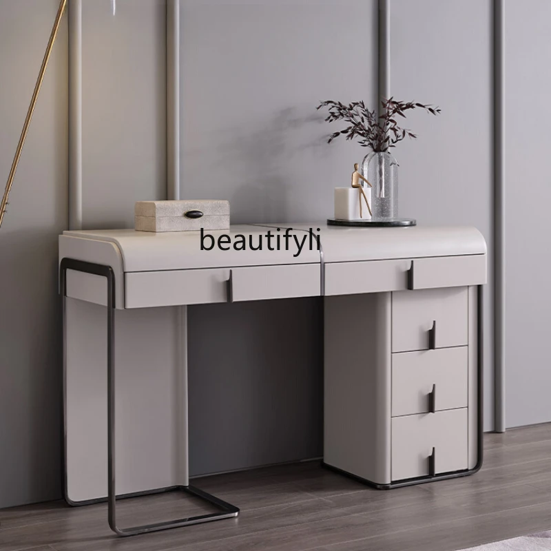 Italian Light Luxury Minimalist Iron Bedroom Dresser Modern Minimalist Makeup Table