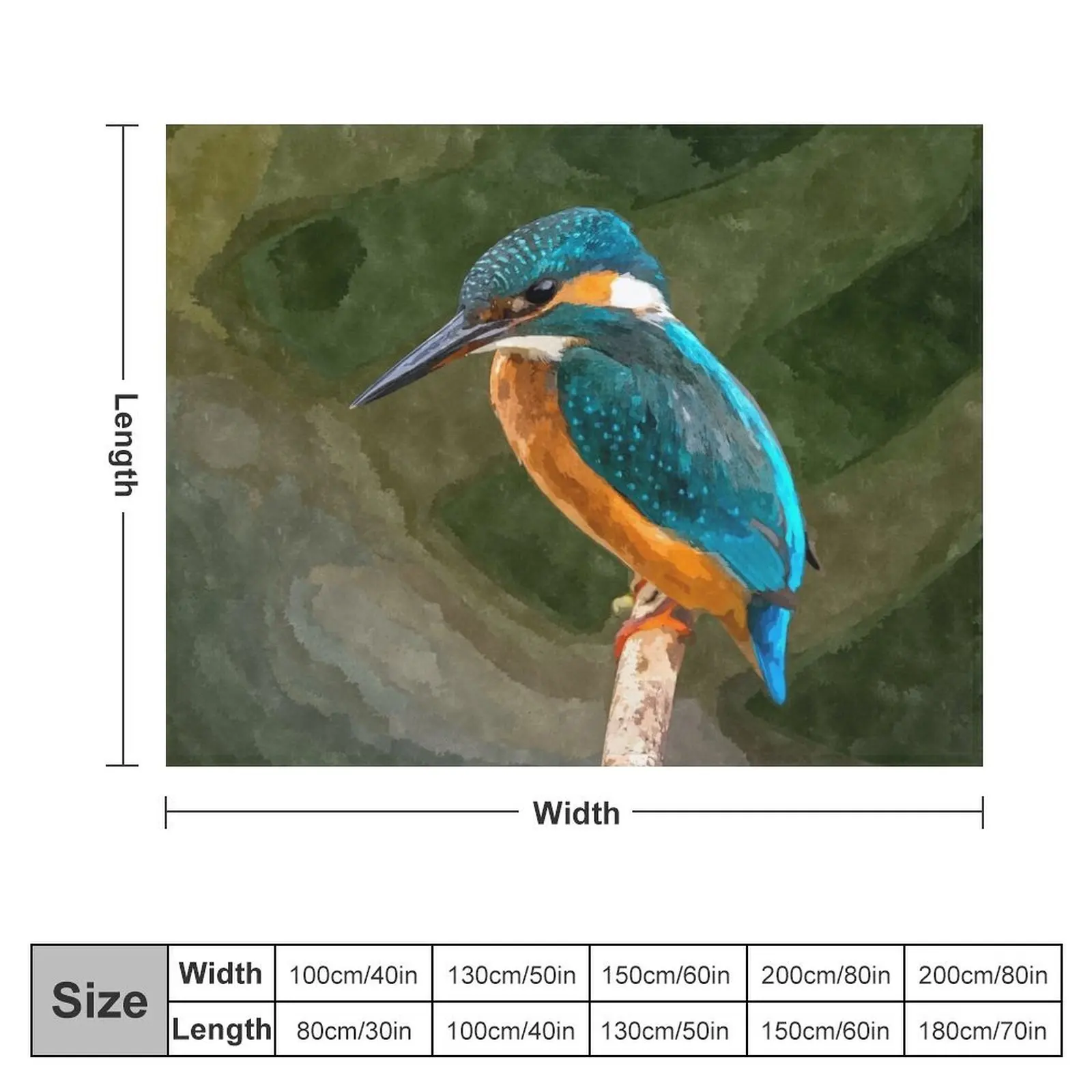 Kingfisher Throw Blanket christmas decoration christmas gifts Large Beautifuls Blankets