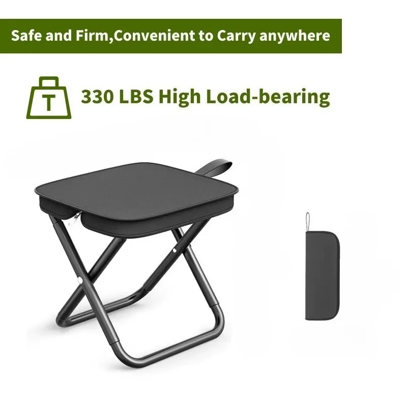 Tourist Folding Chair Portable Lawn Stool  Fishing Stool Outdoor Picnic Travel Handbag Mini Seat Beach Hiking Compact Rest Tool