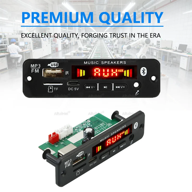 40W 2x20W Bluetooth Amplifier Complete Kit with Aluminum Case, Remote Control & Gift Box, AUX Input for Car Home DIY Speaker image 5