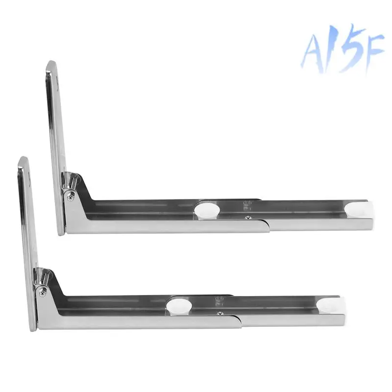 

A15F-Support Frame Steel Foldable Stretch Shelf Rack Microwave Oven Wall Mount Bracket Stainless Silver