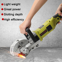 2500W Concrete Slotting Machine 7500RPM Dust-free Slotting Wall Grooving Cutting Machine for Concrete Poured Walls/Stone