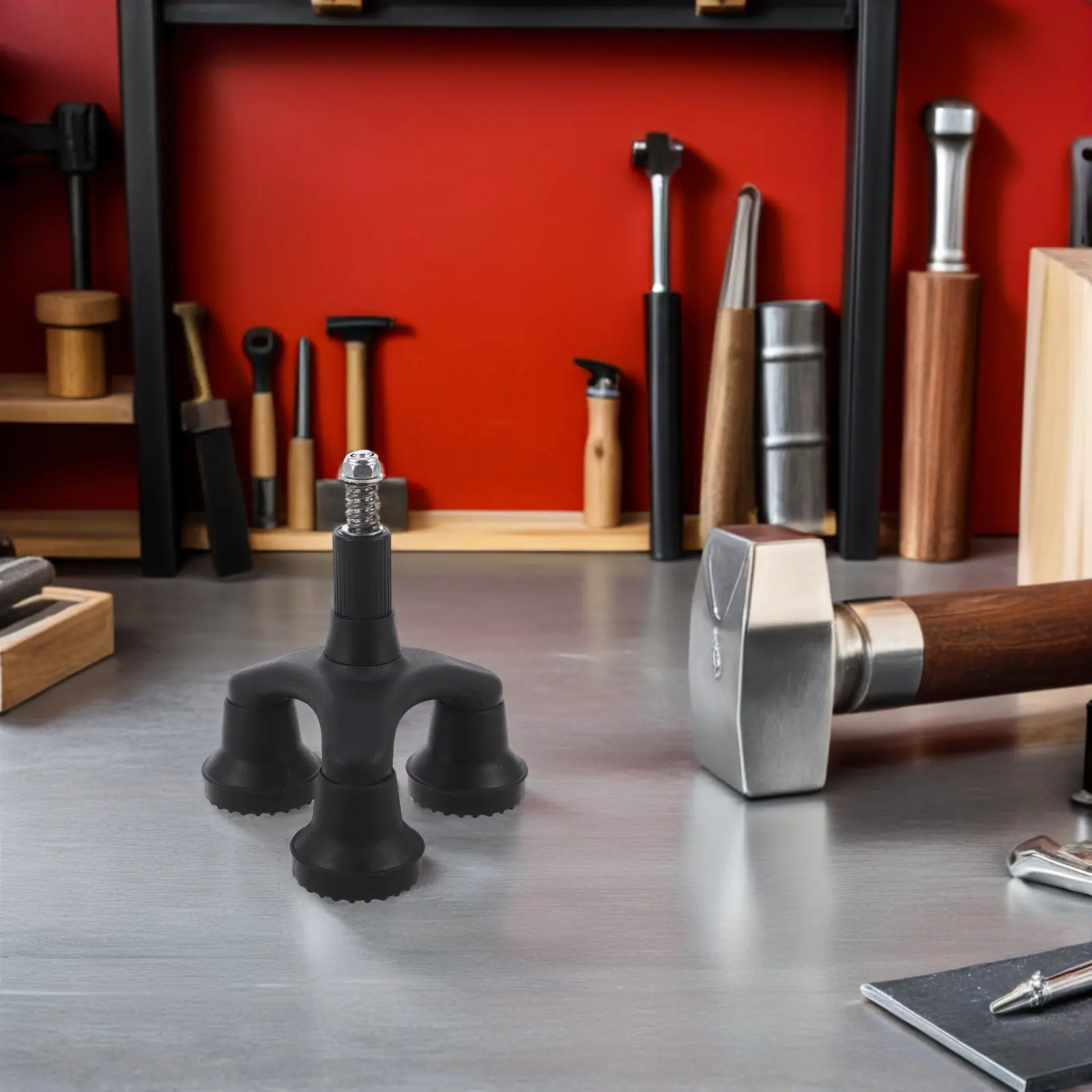 

Tripod Cane Foot Replacement - Non-Slip Shock-Absorbing Walking Cane Tip for Elderly Mobility Aid - Universal Fit 3 Prong