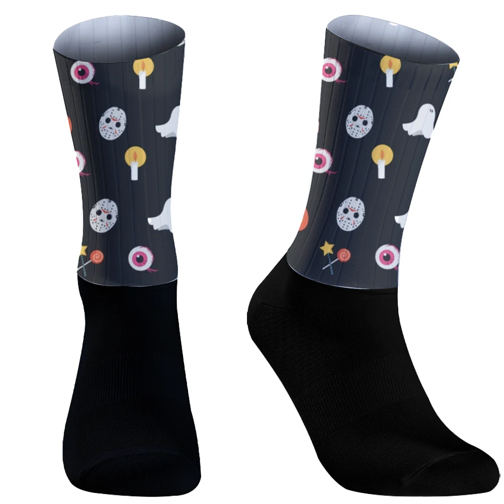 Chaussettes de cyclisme européennes et d'Halloween pour hommes, Couples japonais, Chaussettes de skateboard, Rue, Nouveau, 1 paire, 2024