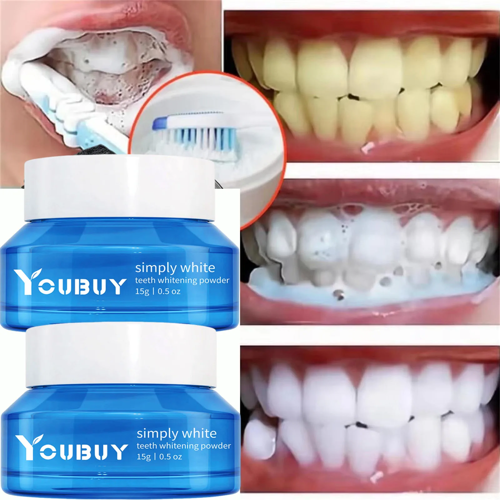 

Dental Care Cleaning Powder Effectively Gently Cleanses Tooth Stains Maintains Long-Lasting Freshness Protects Teeth Oral Health