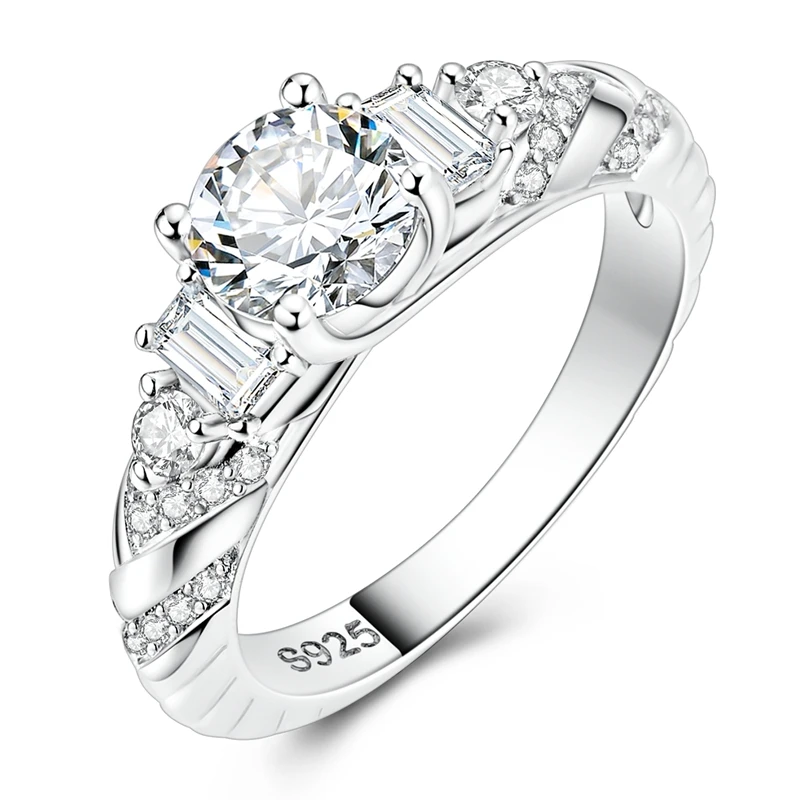 

Original 925 Sterling Silver Sparkling Braided Rings For Women Girls Jewelry Birthday Anniversary Gifts