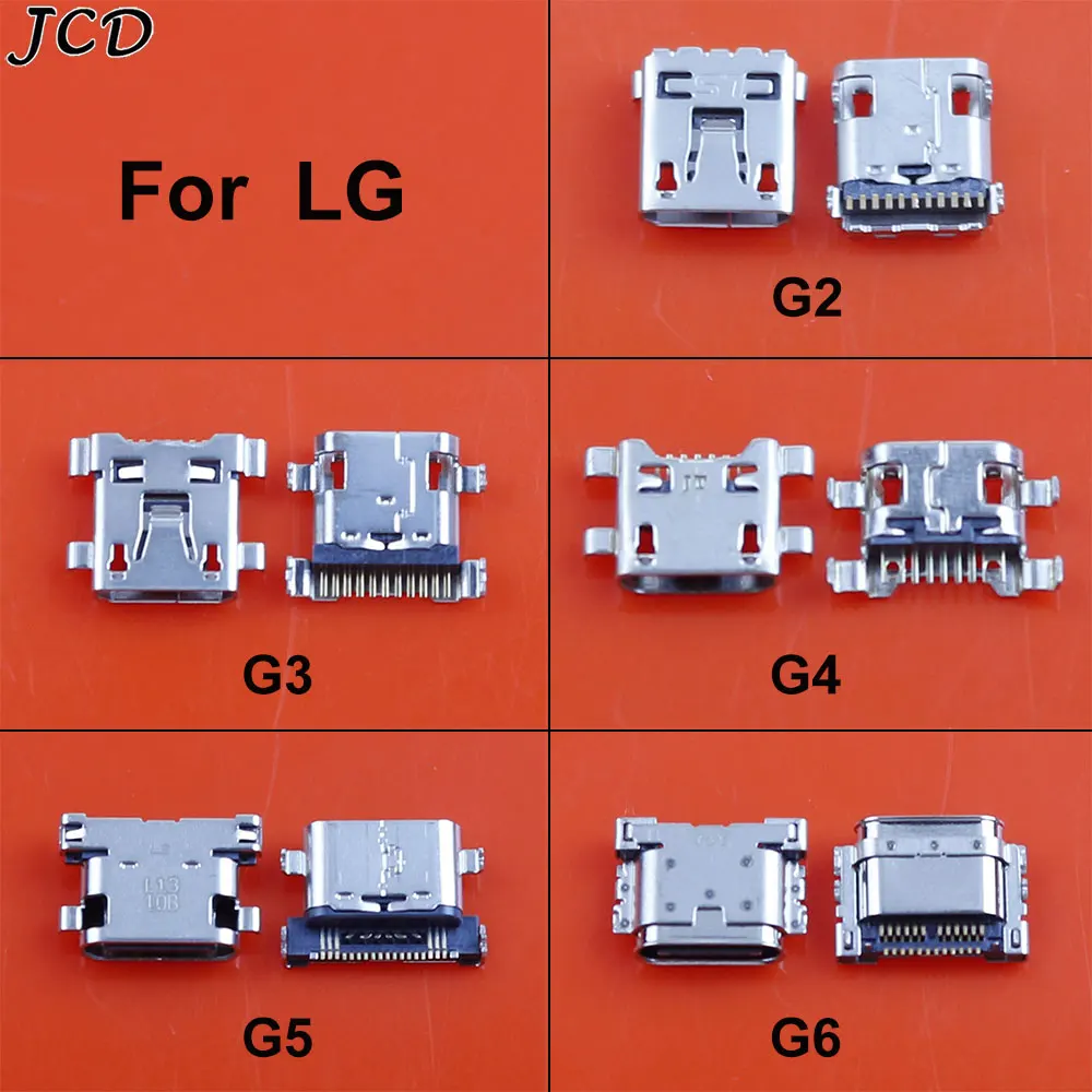 

JCD 5pcs USB Charger Socket For LG G2 G3 G4 G5 G6 G7 Charging Dock Jack Plug Port Connector Plug