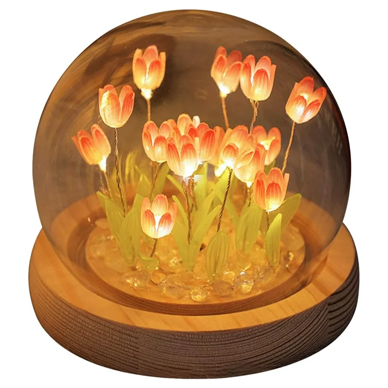 

DIY Tulips Night Light Handmade Bedroom Sleeping Table Lamp Ornament Children Family Couple Friend