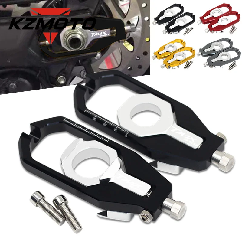 

For TMAX TMAX560 TMAX 560 TECH MAX 2021-2024 Motorcycle Rear Wheel Axle Blocks Chain Adjusters Tensioner Swingarm Spools tmax560