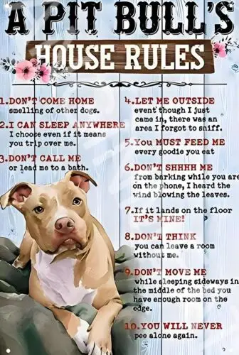 Pit Bull House Rules Funny 12