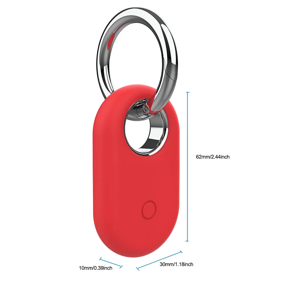 Silicone Case Protective Case Anti-Drop Protector Case Shockproof Protective Cover Waterproof with Keychain for Galaxy SmartTag2