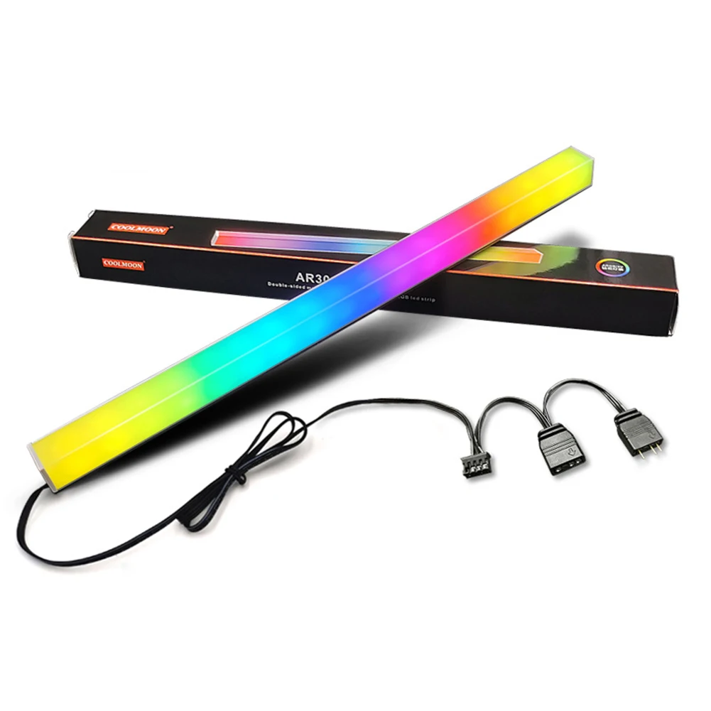 

Small 4Pin Light Strip 30cm 5V/3Pin Magnetic RGB Color Atmosphere Lamps for COOLMOON Household Computer Accessories