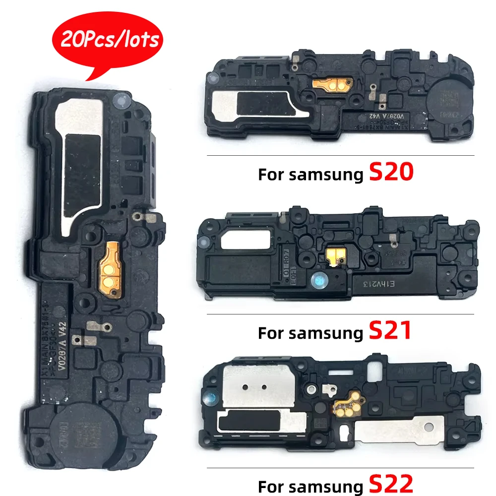 20Pcs，For Samsung S22 S21 S20 ultra S20 Fe 4G 5G Loudspeaker Sound Module Board Buzzer Ringer Loud Speaker
