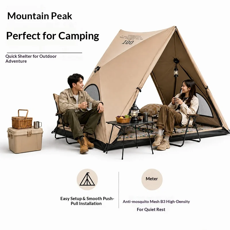 Automatisches Dreieckszelt, Outdoor-Campingzelt, das in nur 3 Sekunden aufgebaut werden kann. Wasserdicht und UV-beständig. – Detail 7