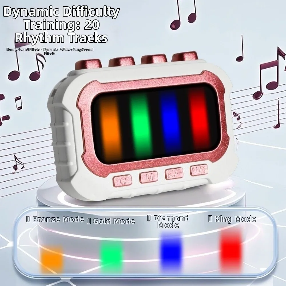 Gioco del ritmo musicale elettronico Travaggio della velocità della mano Pressa veloce Giocattolo agitato con punta delle dita per bambini Illumina la macchina da gioco di puzzle educativo