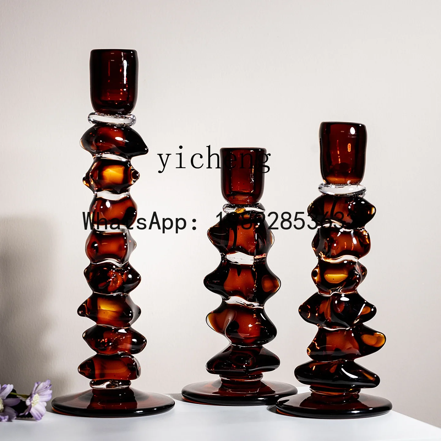 

ZSP26glazed candlestick ornament home living room desktop soft decoration jewelry