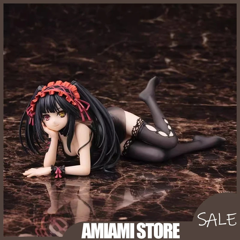 

22cm Date A Live Kurumi Tokisaki Sleeping Pose Figure Anime Desktop Decoration Kawaii Model Collectible Manga Gift Toy for Fans