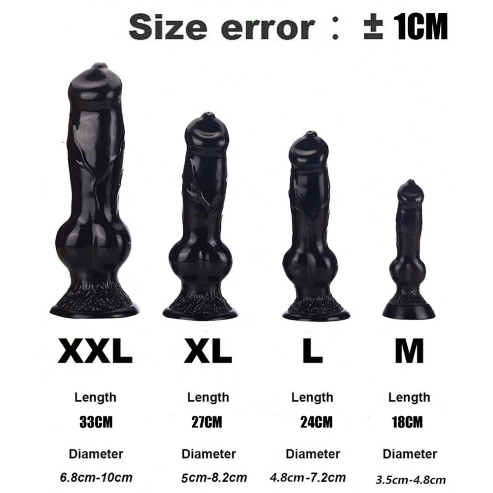 Realistic Huge Dog Knot Dildo Sex Toys for Women M/L/XL/XXL Animal Penis Anal Plug Prostate Soft Suction Cup Adult 18 Products