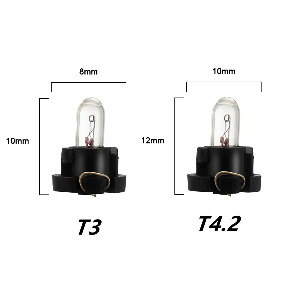 5Pcs Car Wedge Dashboard Warming Indicator T3/T4.2 Led Light Bulbs Super Bright 12V Led Car Interior Lights Accessories