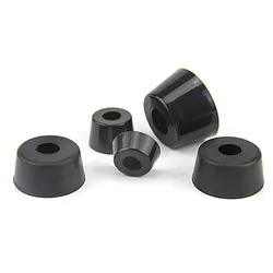 8pcs Anti Slip Furniture Legs Feet Shock Absorbing Conical Black Inside Without Washers For Furnitures Machine Instruments Feets
