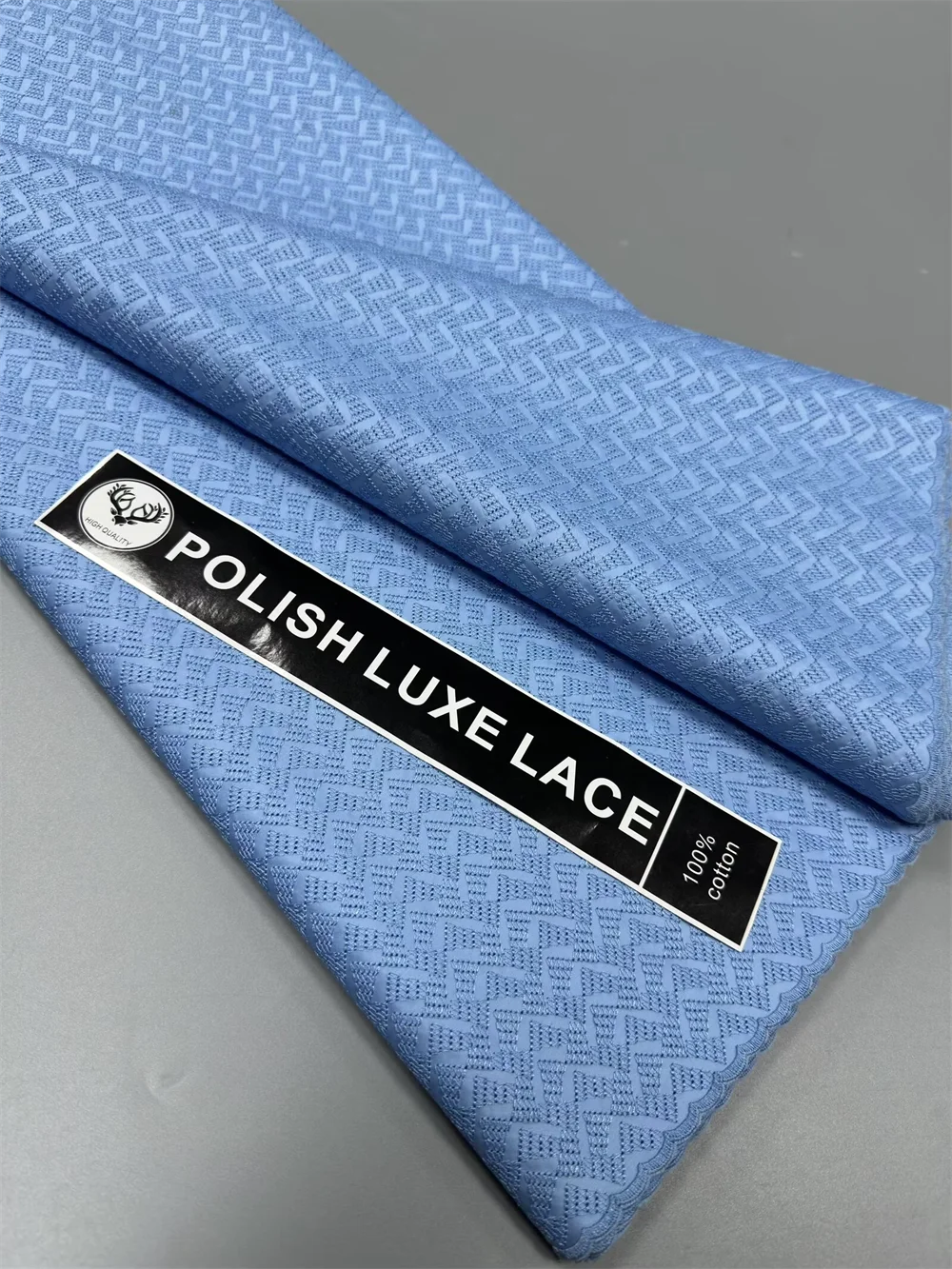 Luxury 5 Yards Nigerian 100% Cotton Polish Satin Embroidery Fabric High Quality Swiss Voile Lace Material For Men Dubai Style FS