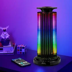 Floor Lamp 4D Panoramic Pickup Music Rhythm LED Lights RGB Voice-controll Atmosphere Esport Game Room Decor Table Mood Lamps