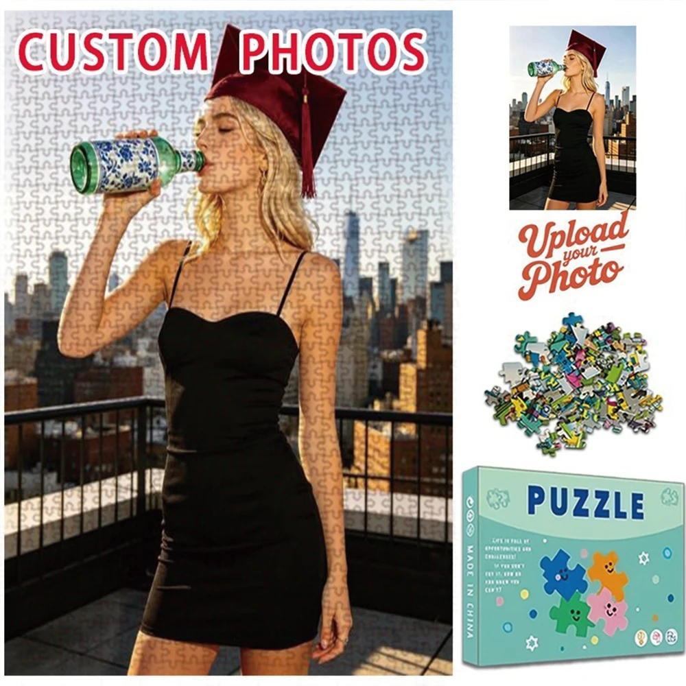 35/300/500/1000pcs Personalized Custom Photo Puzzle Friends' Photo Personalized Puzzle Memento For Special Occasions Room