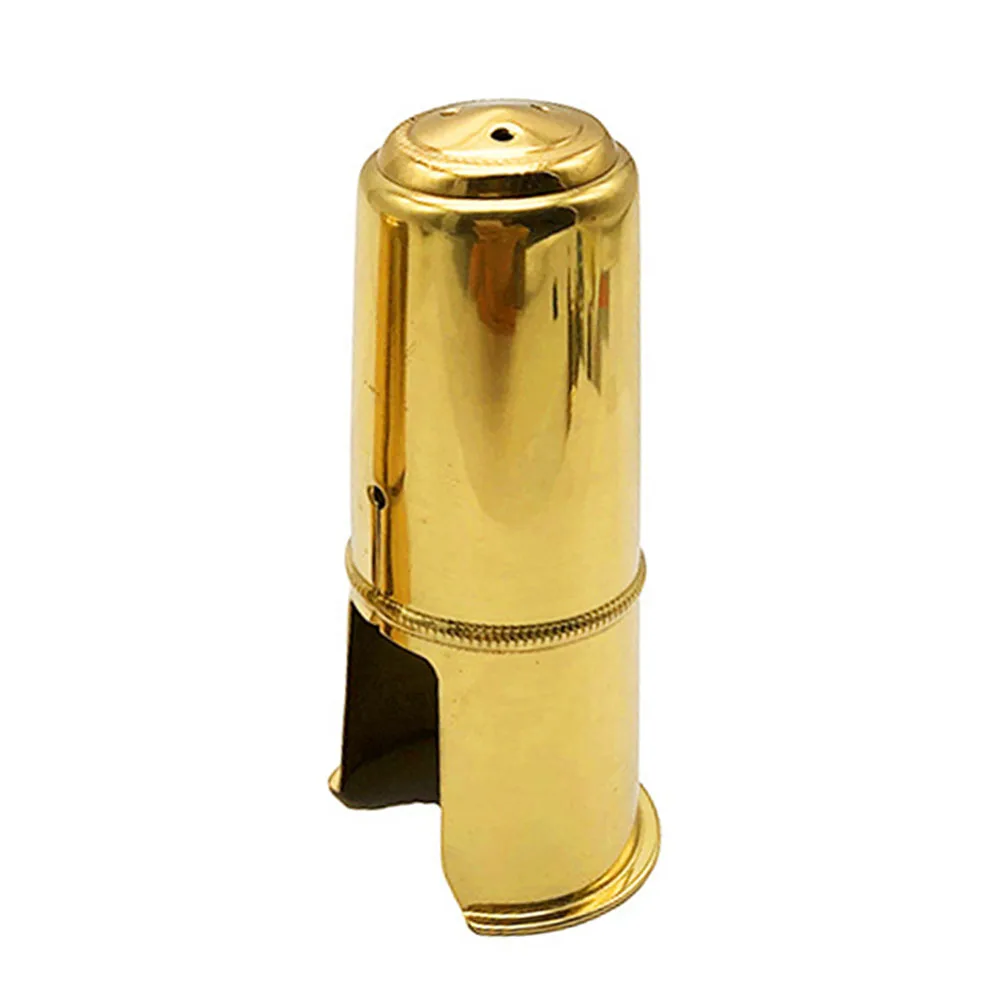 Alto Soprano Tenor Saxophone Metal Mouthpiece Cap Gold Plated Cap Brass Protective Cap Instruments