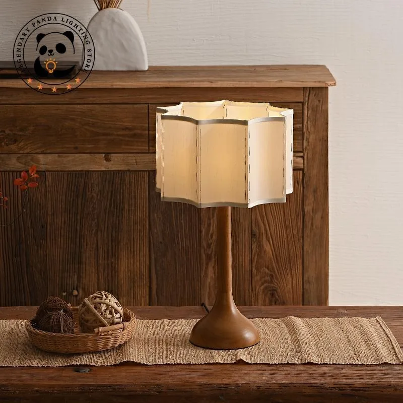 Japanese Designer Table Lamps LED Wabi-sabi Solid Wood Desk Lights Zen Art Decorative Luminaries Living/Model Room Bedroom Study