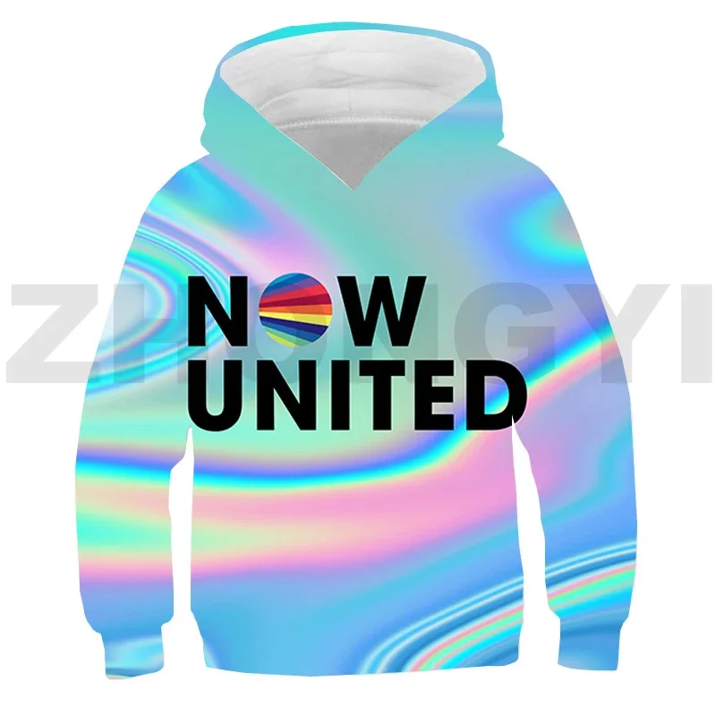 Casual Cartoon Now United 3D Hoodie Kids Printed Pullovers UN Team Japanese Streetwear Tracksuit Men Girls Plus Size Sweatshirt