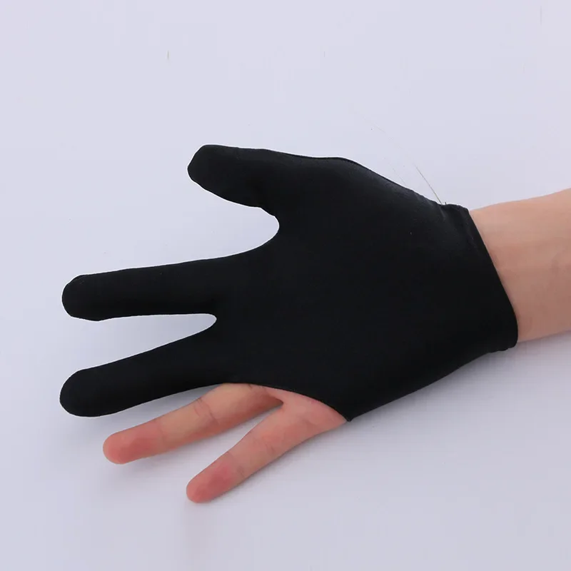 1 Uds guantes de palo de billar de alta calidad, transpirables, antideslizantes, elásticos, guantes de billar sin dedos, accesorios deportivos