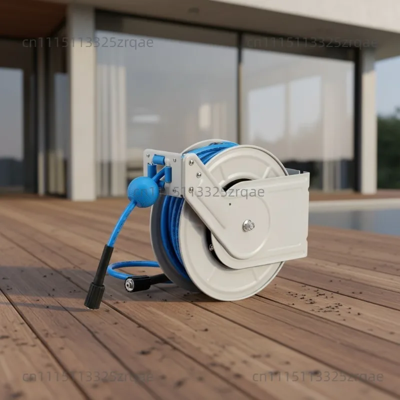 Automatic telescopic reel, strong industrial spring lubricating oil reel, high pressure water flushing drum