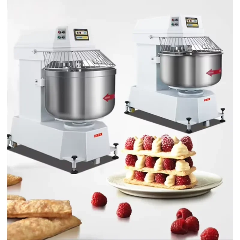 Commercial Spiral Dough Mixer 60L 100kg Industrial Bread Kneading hine Bakery Flour Mixing Equipment for Pizza Cake Making